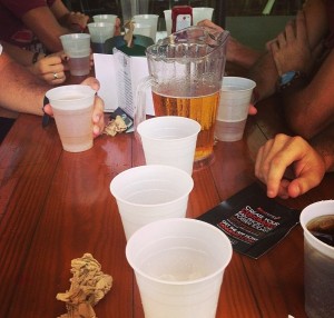 Pitchers of beer are popular with students at the Rat (Photo by Rebecca Cohen).