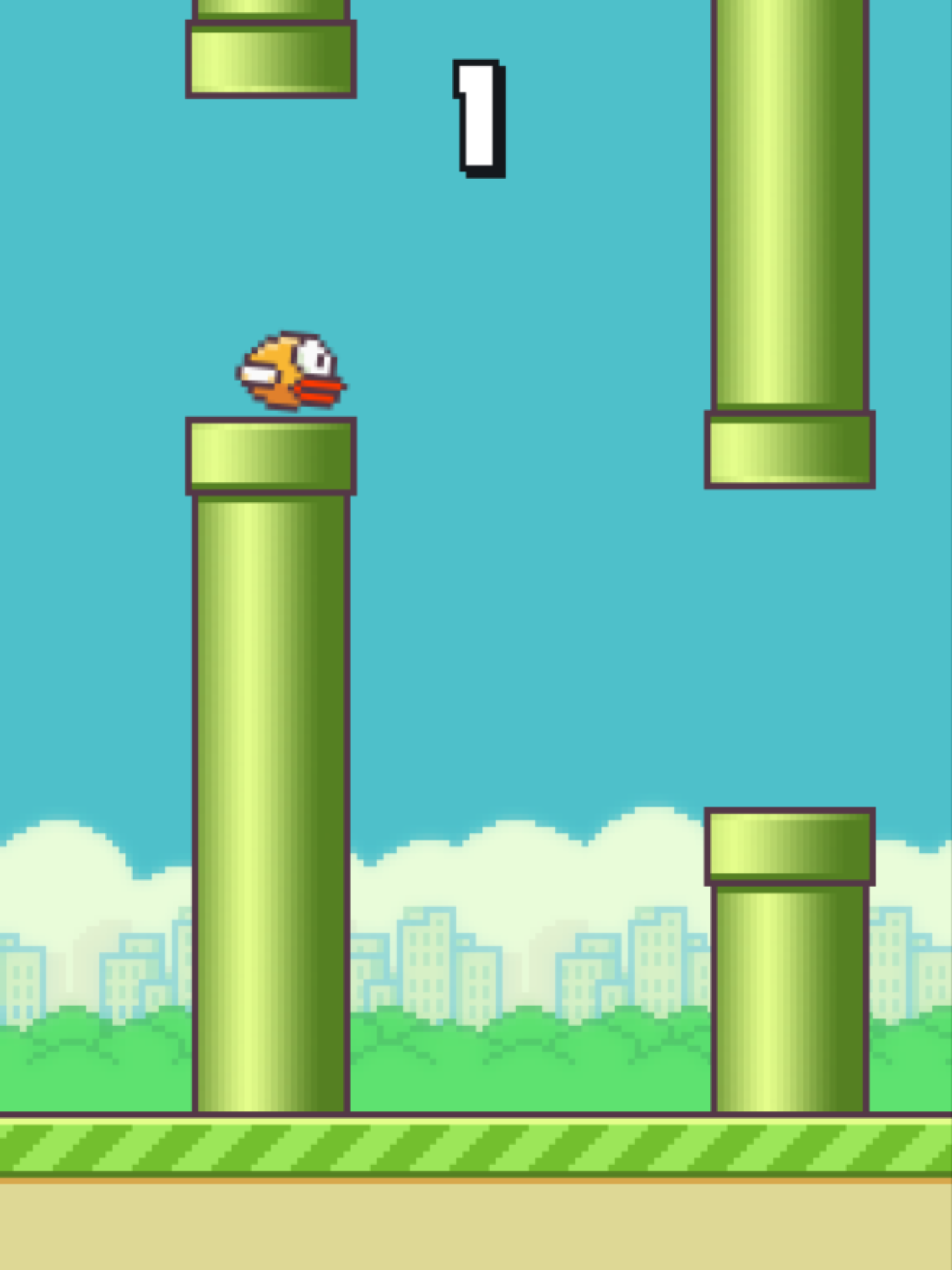 Screenshots of the Flappy Bird game.