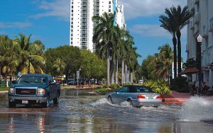 Miami Beach during a tidal flood in 2010. (Steve Rothaus, Miami Herald)