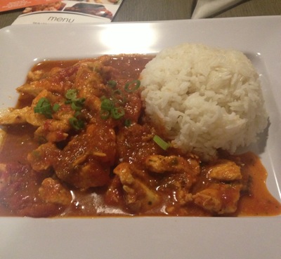 The Chicken Creole at Jimmy'z Kitchen.
