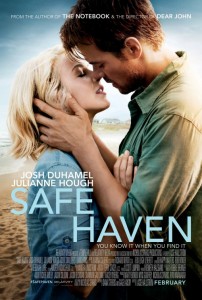 The official movie poster for "Safe Haven," starring Josh Duhamel and Julianne Gough. 