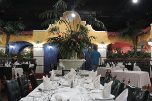 The working fountain and decor of El Novillo at Bird Ludlam Plaza adds to its authentic Nicaraguan ambiance. 