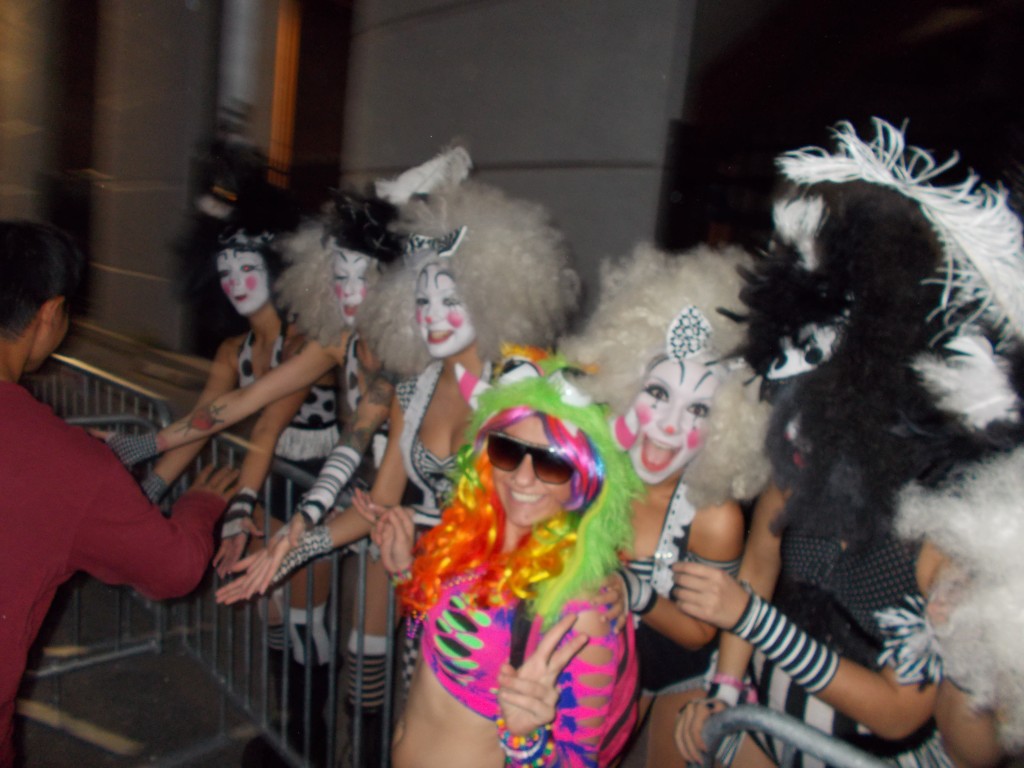Melissa Mallin with festival dancers at EDC Orlando, 2012. Photo taken by Richard Holder