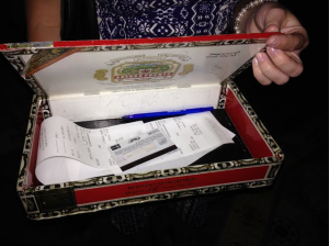 Cuban Cigar Box for the check.