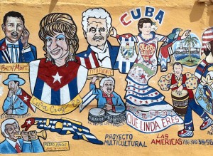 Cuban influenced mural in Little Havana (Photo by Mari Centano).