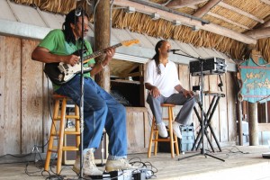 The band jams to create soothing reggae sounds for the customers of Monty's (Photo by Brittany Weiner).