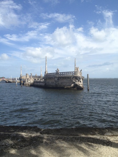 View of the gondolas where Deering and his guest would arrive by yacht for parties (Photo by Emma Reyes).