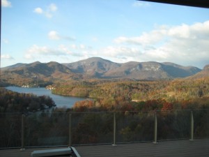 A view of the Lake and Mountains of Lake Lure (Photo by Brandon Lumish).