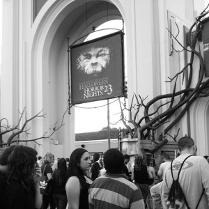 Visitors wait to enter Universal Studio's Halloween Horror Nights. (Photo by Alysha Khan)