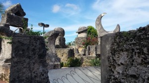 An almost panoramic view shows how psychedelic the castle looks from the distance, including the solar system and the top of the thirty ton stone arch. Photo by: Donatela Vacca