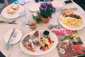 brunch experience at Peacock Cafe. 
