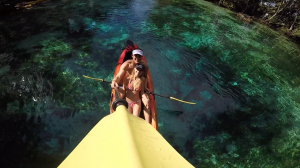 Jake and I kayaking on Three Sisters Springs