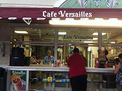 The window at Versailles Restaurant where coffee and pastries are served (Photo by Laura Yepes)